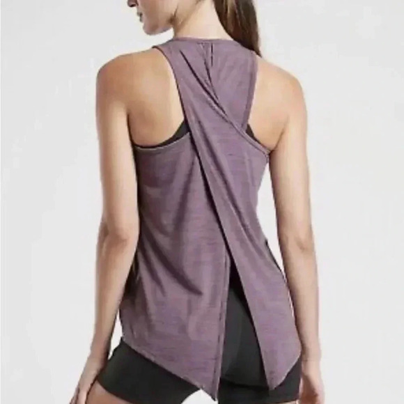 Athleta Essence Tie Back Racerback Tank Top Size M Exercise Athletic Yoga - Picture 3 of 16